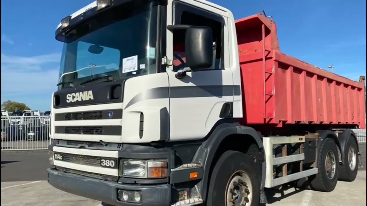 Degroote Trucks: Scania 114.380 - 6x4 tipper and tractor head for sale