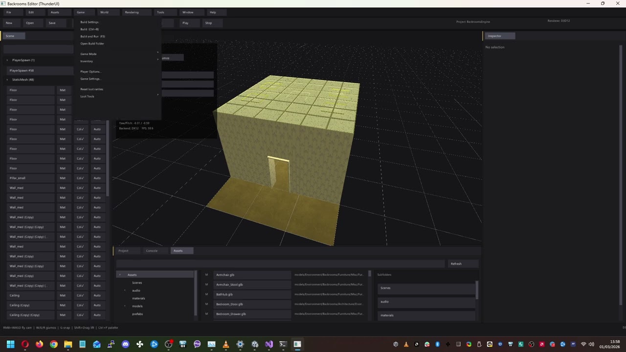 Backrooms Game Engine + Editor