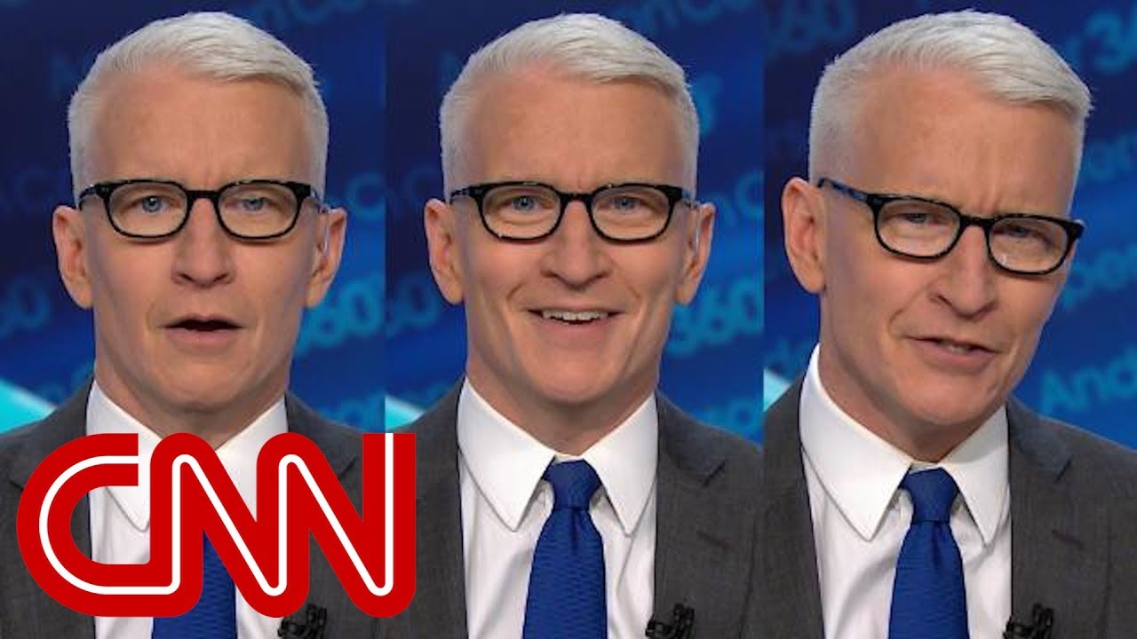 An astonished Anderson Cooper reacts to Trump's claim
