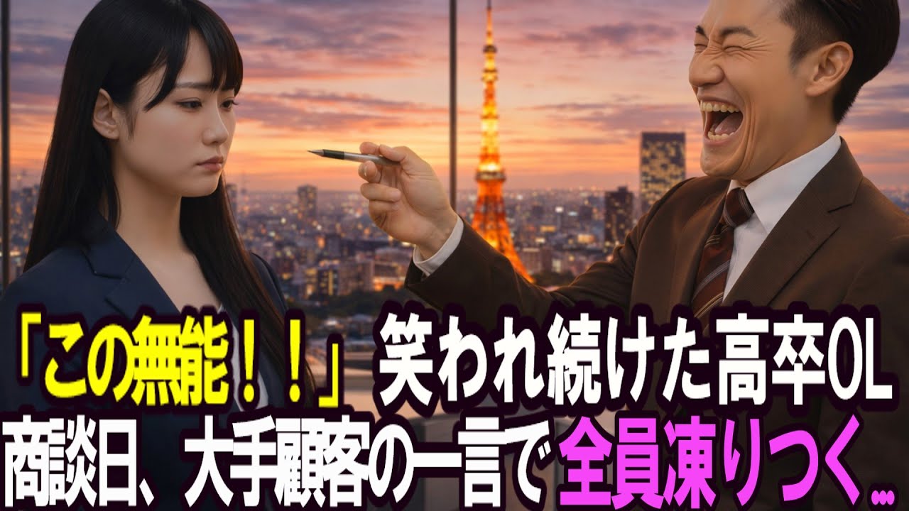 「この無能が！！！」笑われ続けた高卒女性OL。商談の日、大手顧客の一言で全員凍り付く...