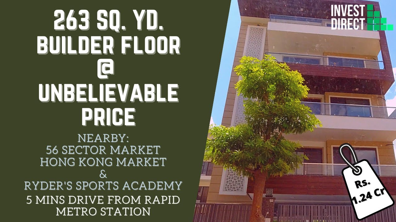 263 Sq. Yd. Builder Floor in Gurgaon @ 1.24 Cr