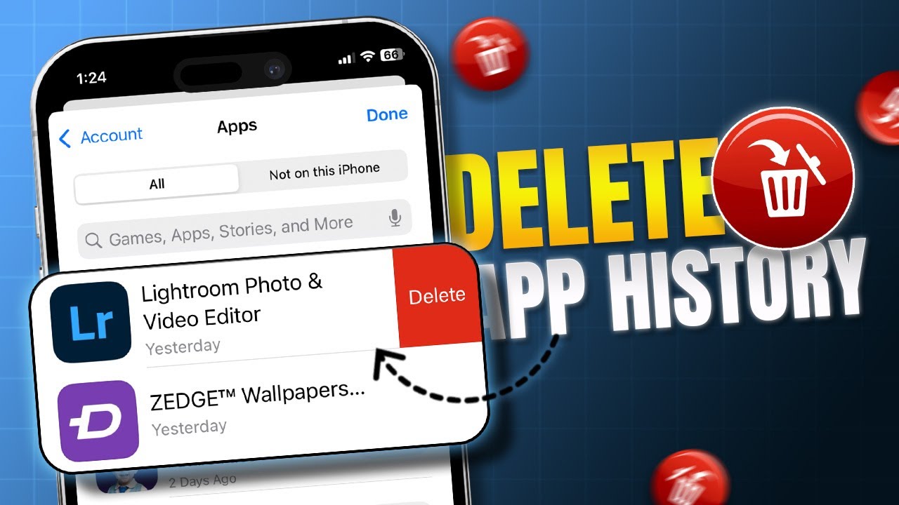 How To Delete All App History On iPhone | Remove App Installation History from App Store