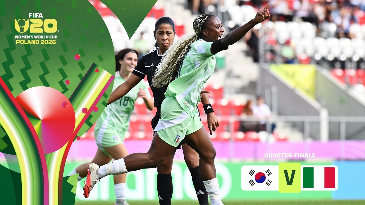 Korea Republic vs Italy Highlights | FIFA U-20 Women's World Cup 2026&trade; Quarter-Finals