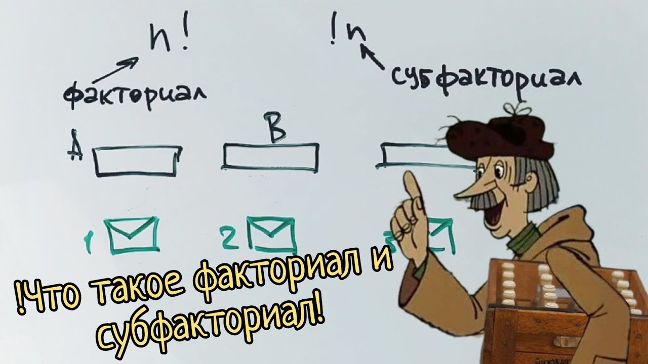 Объясняю на пальцах, что такое субфакториал и чем он отличается от просто факториала