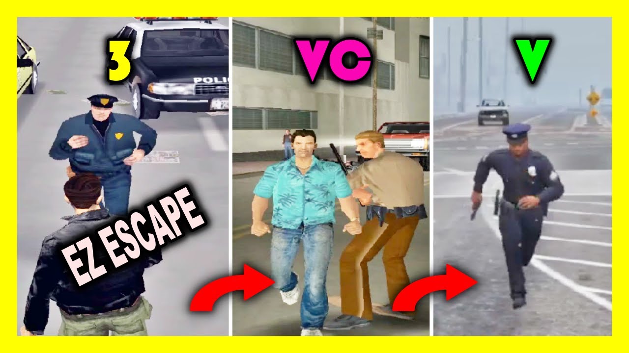 Evolution of 1 Star WANTED Level in Gta Games (2001-2020)