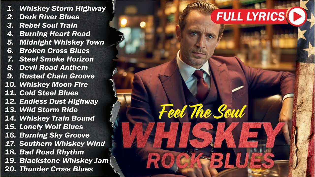 Whiskey Blues & Rock Classics 🎵 The Ultimate Blues Guitar Mix | Relaxing Night Music for Soul & Rest