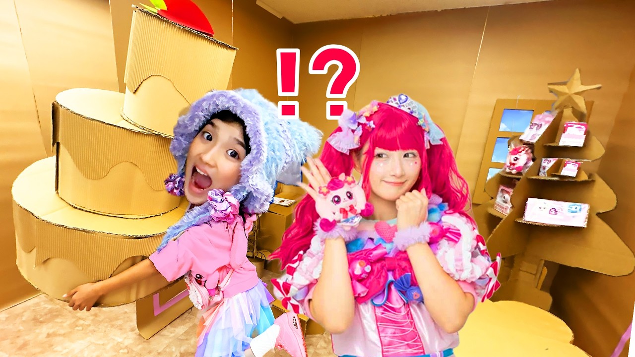 【寸劇】大好きなしなこちゃんに頼まれてティニピンカフェをダンボールで作りました🍭しなこちゃん総集編