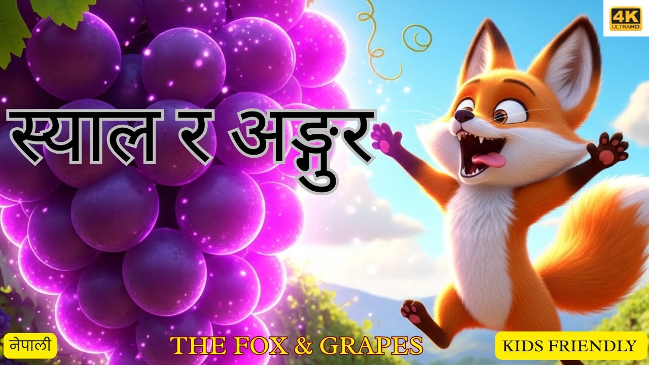 स्याल र अङ्गुर | Fox and Grapes | Nepali Moral Story  | #nepalikatha #bedtimestories #moralstory