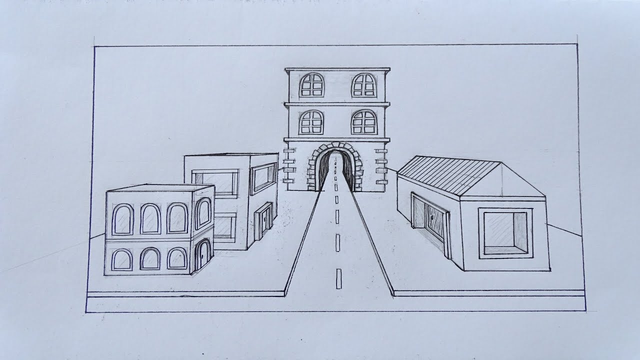 Como Desenhar Rua em Perspectiva (Com 1 Ponto de Fuga)