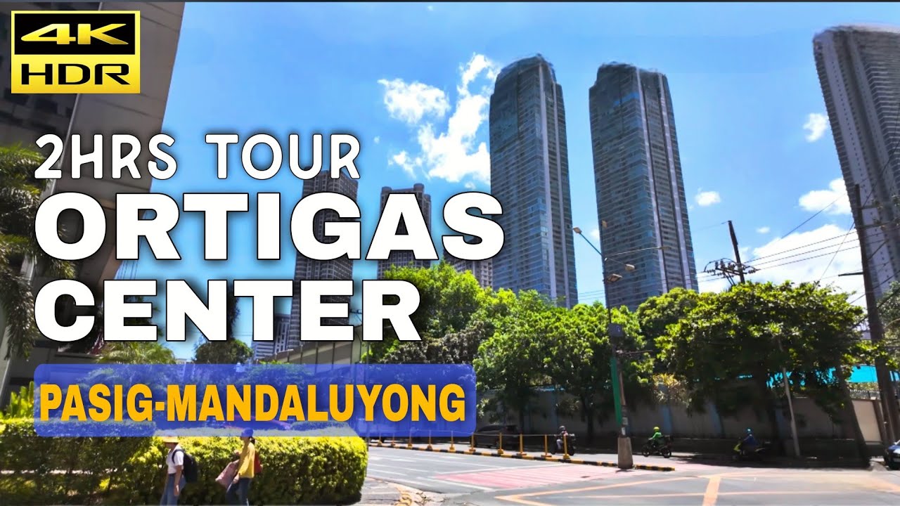 Ortigas Center Pasig-Mandaluyong | Street and Mall Full Walking Tour | Philippines 4K HDR