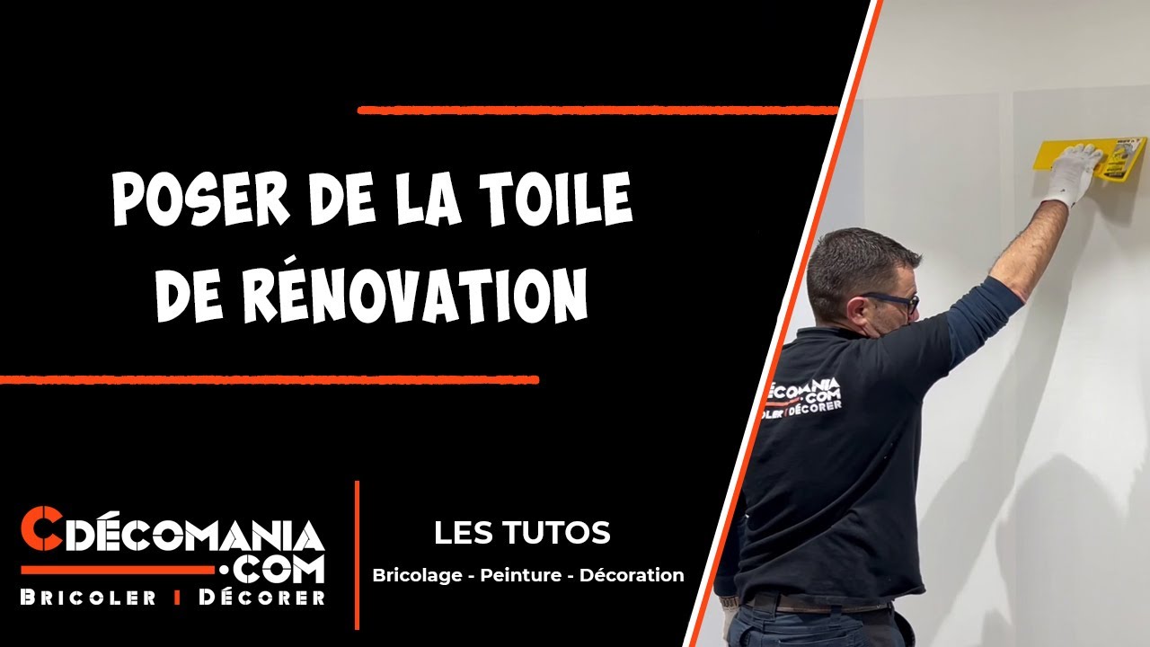 Comment Poser une Toile de R&eacute;novation ? R&eacute;nover Mur de fa&ccedil;on simple et rapide ! Bricolage D&eacute;coration