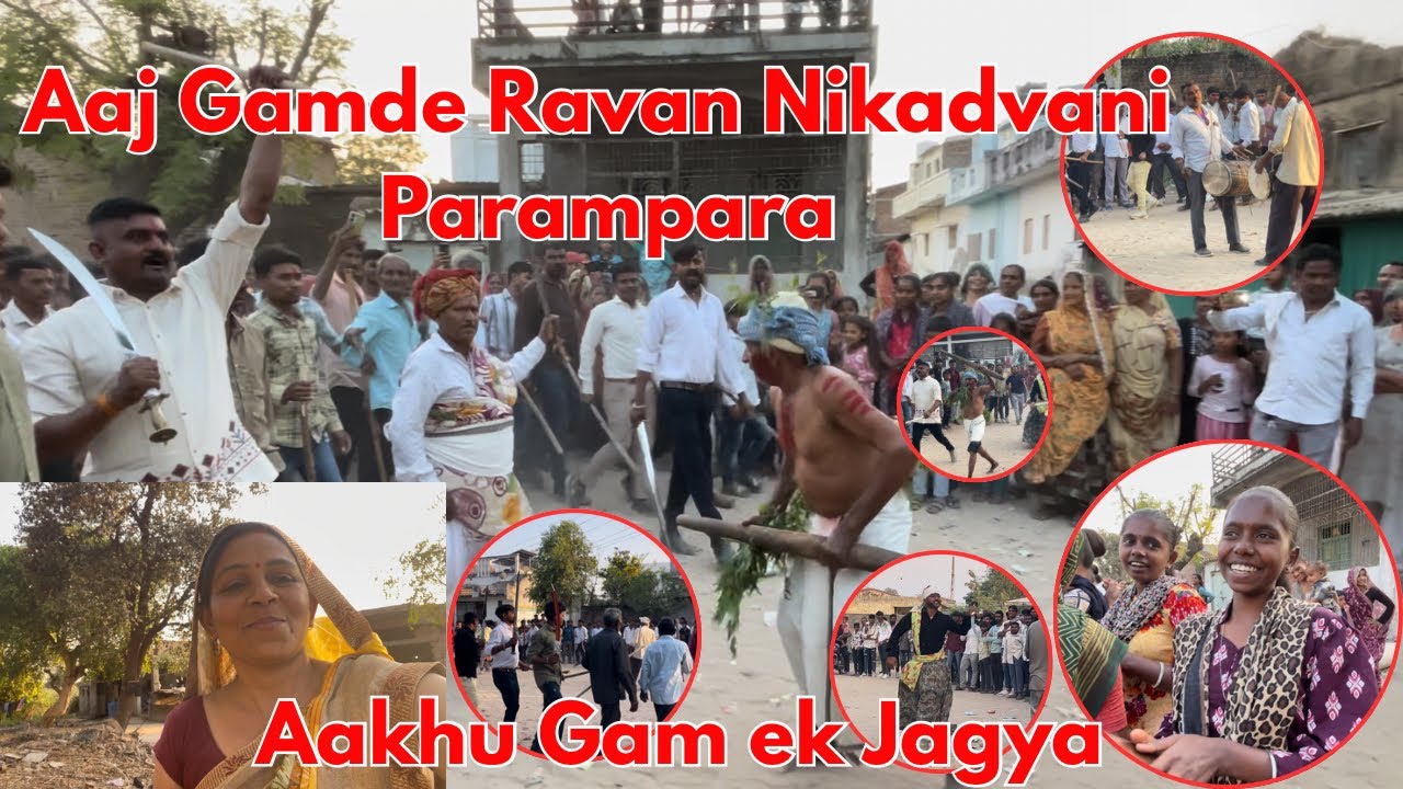 Aaje Gamda ma Ravan Nikadvani Parmpara | Full family enjoy | Family real vlogs thakors