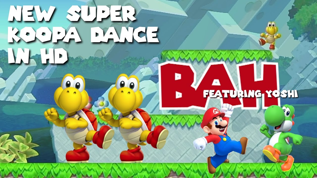 New Super Mario U - NEW Super Koopa DANCE in HD #koopadance #mario #nsmb #yoshi #nintendo