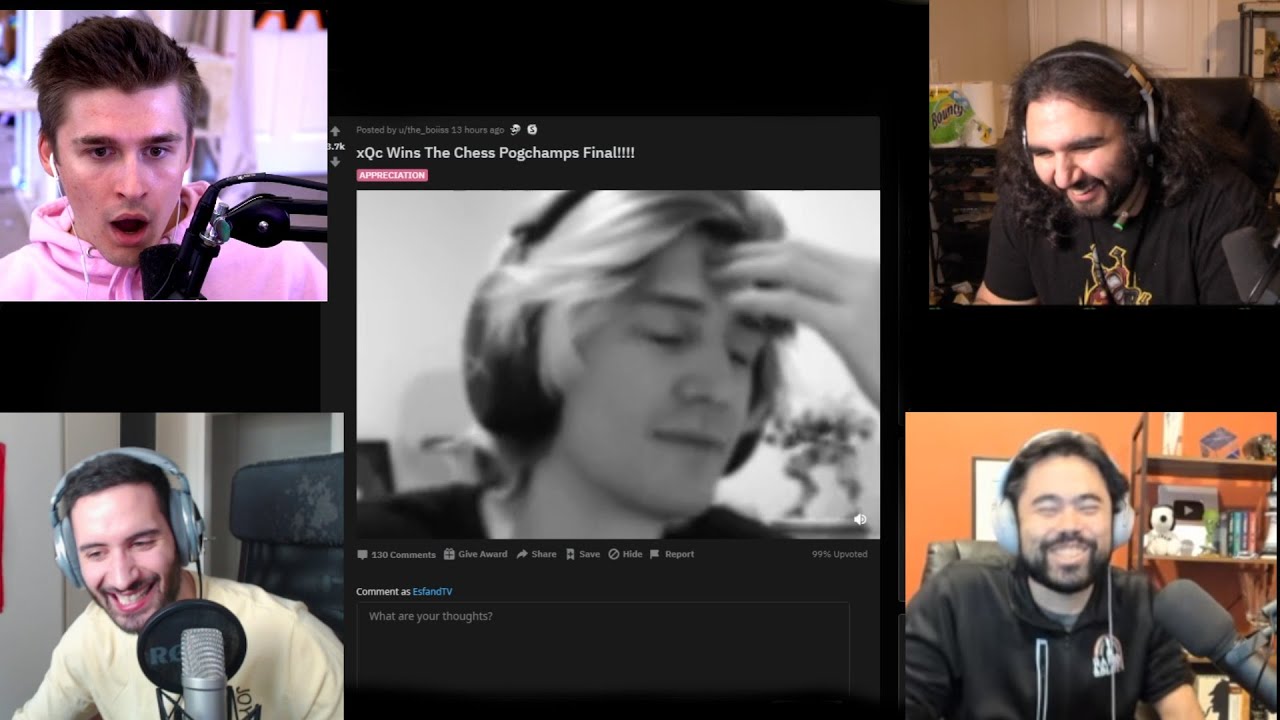 Streamers react to the Most Viewed Chess Clip of All Time: XQC's Chess Match