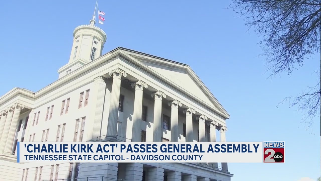 La &laquo; loi Charlie Kirk &raquo; est adopt&eacute;e par l'Assembl&eacute;e g&eacute;n&eacute;rale du Tennessee.