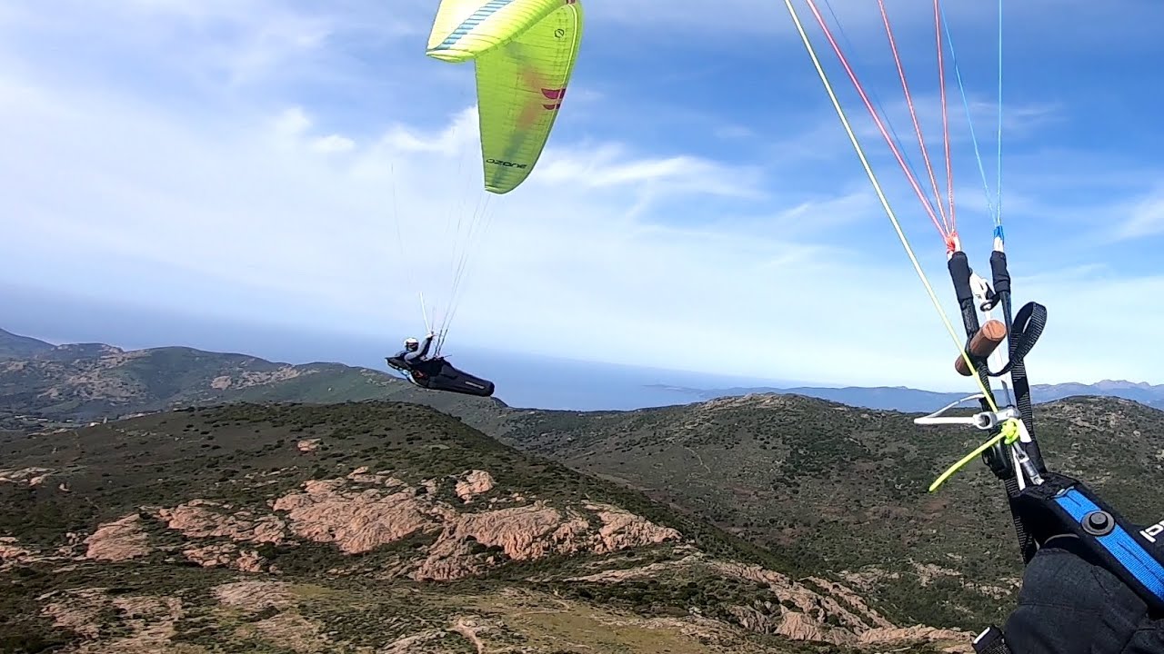 Parapente Corse - De la mer à la neige, duo de zéo 2
