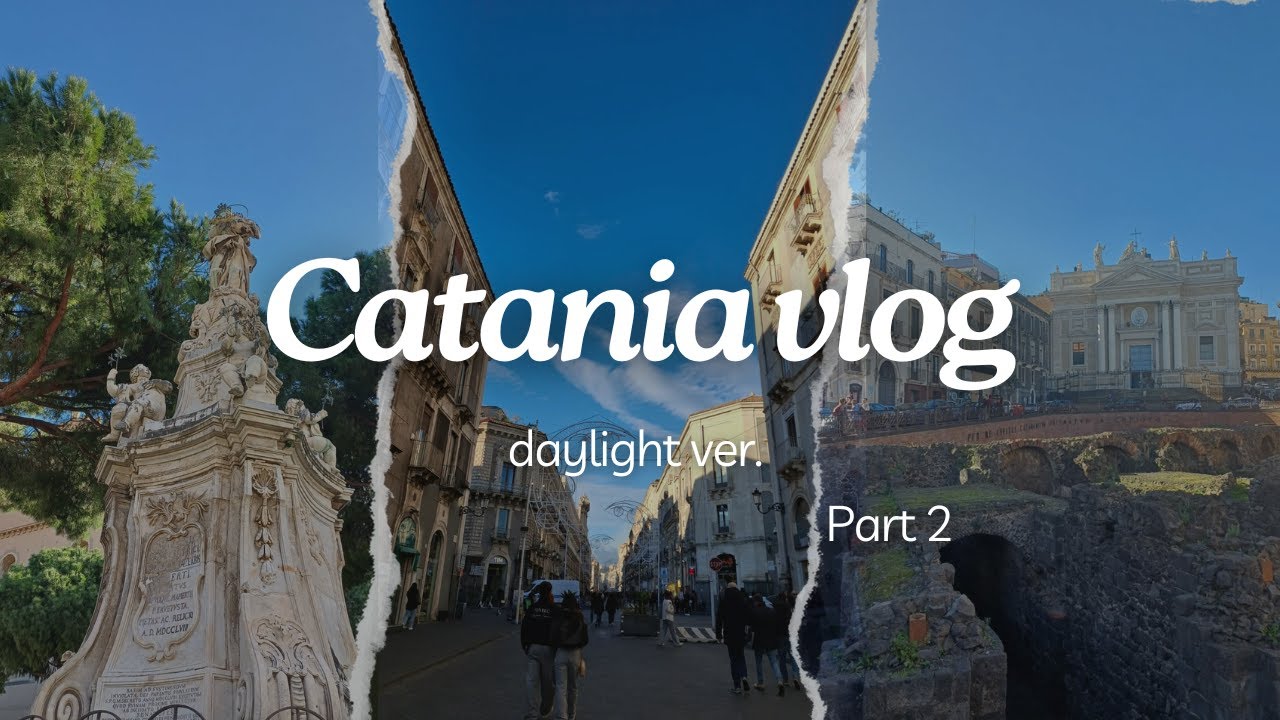 Trip to Catania, Sicily, Italy PART 2 - daylight ver. ☀️🌸 Monuments, Arancini, Churches, etc.