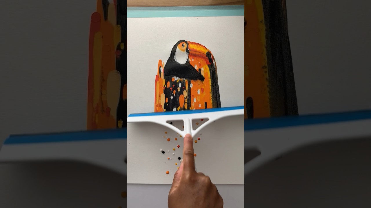 New Scrape Art Kits and Prints in my shop #artideas #shorts #toucan