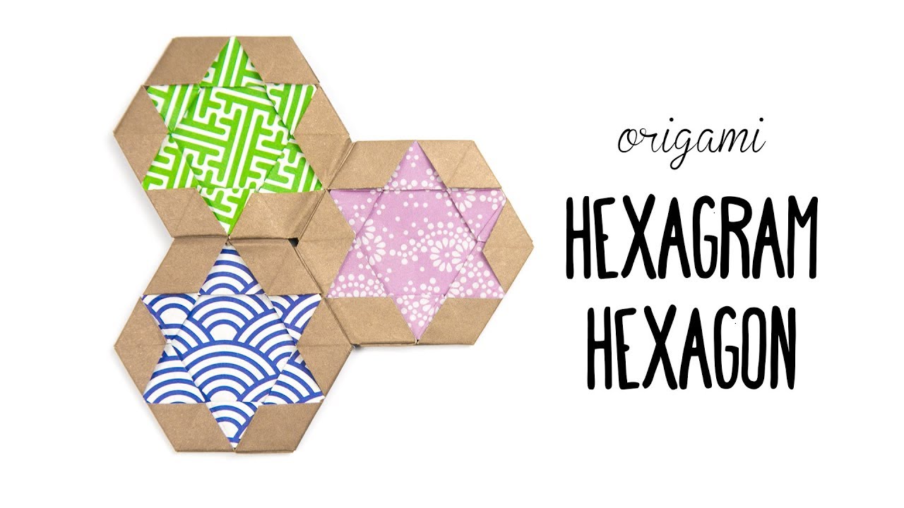 Origami Star Coaster Tiles Tutorial - Hexagram - Paper Kawaii
