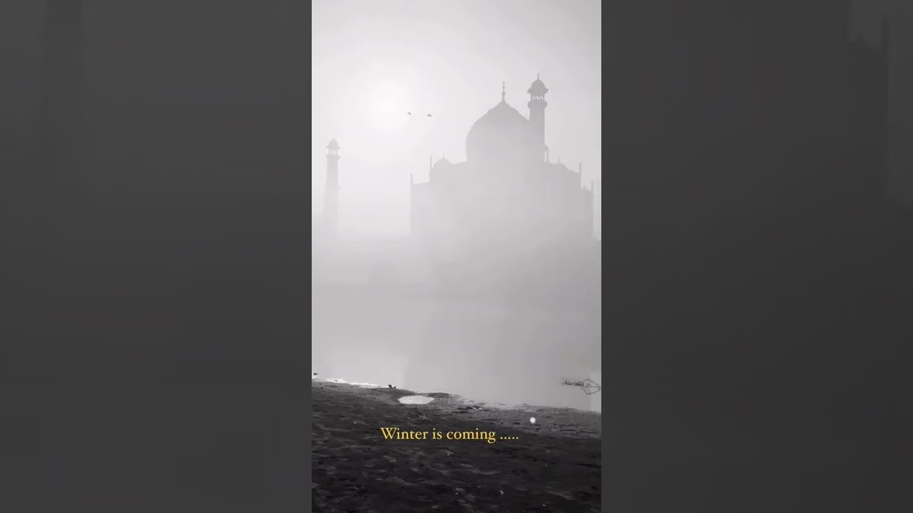 Winter is Coming... | Taj Mahal in Agra | &hearts;️😘 #shorts #viral #winter #agra #reels #tajmahal #trend