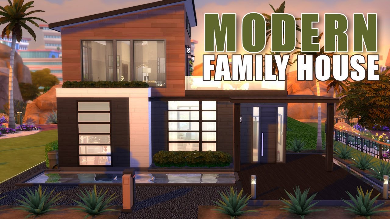 MODERN FAMILY HOUSE | Oasis Springs | The Sims 4 | Stop Motion Build | No CC