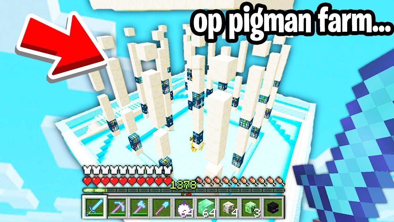JOINING INSANE STARTER ISLAND WITH MEGA OP FARMS! *BROKEN* | Minecraft Skyblock (Skyblocky Sun)