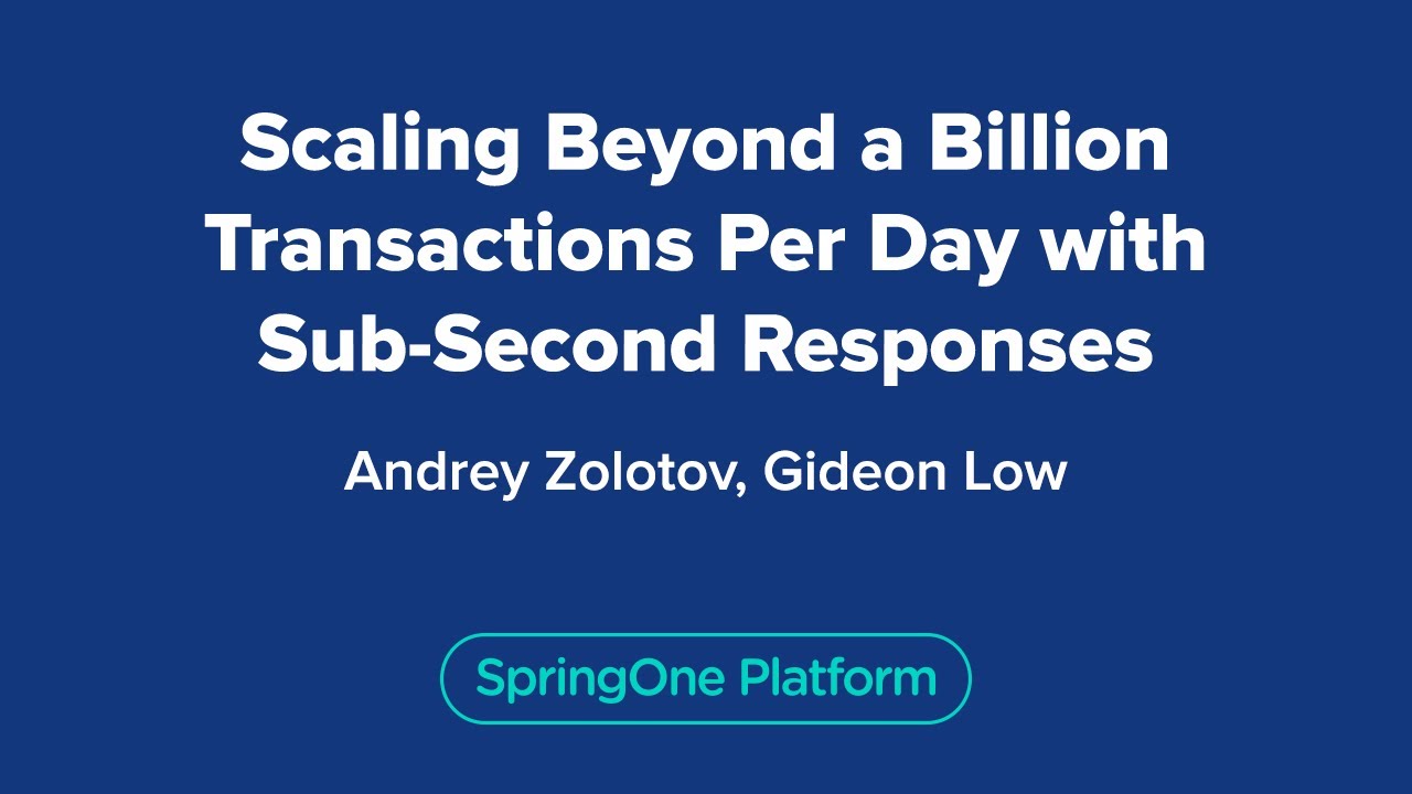 Scaling Beyond a Billion Transactions Per Day with Sub-Second Responses
