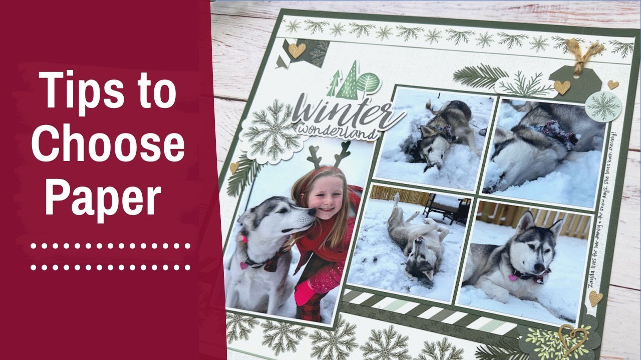 Выберите лучшую бумагу для ваших фотографий | Идея для скрапбукинга «Снежный 12x12»