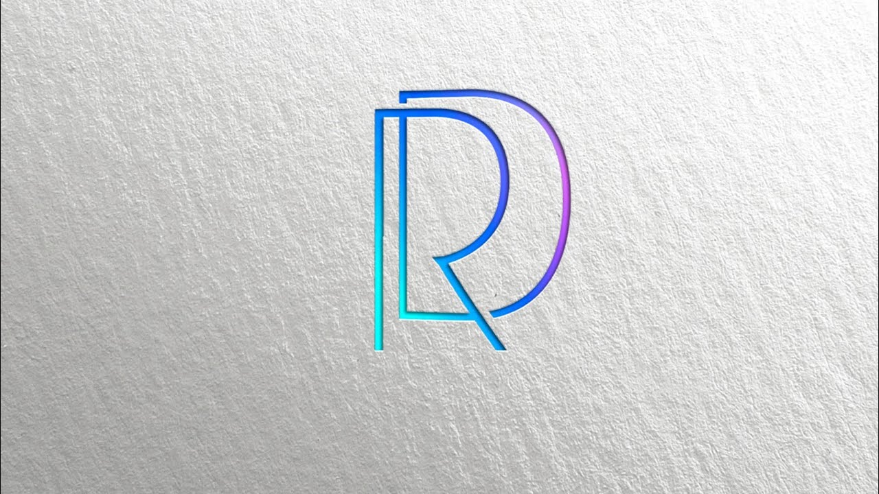 D R professional logo design make in pixellab