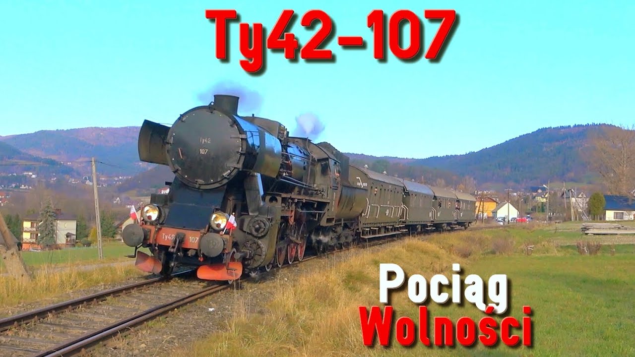 Pożegnanie linii Transwersalnej: Ty42-107 Pociąg Wolności // Last train Chabowka-Nowy Sacz Ty42-107