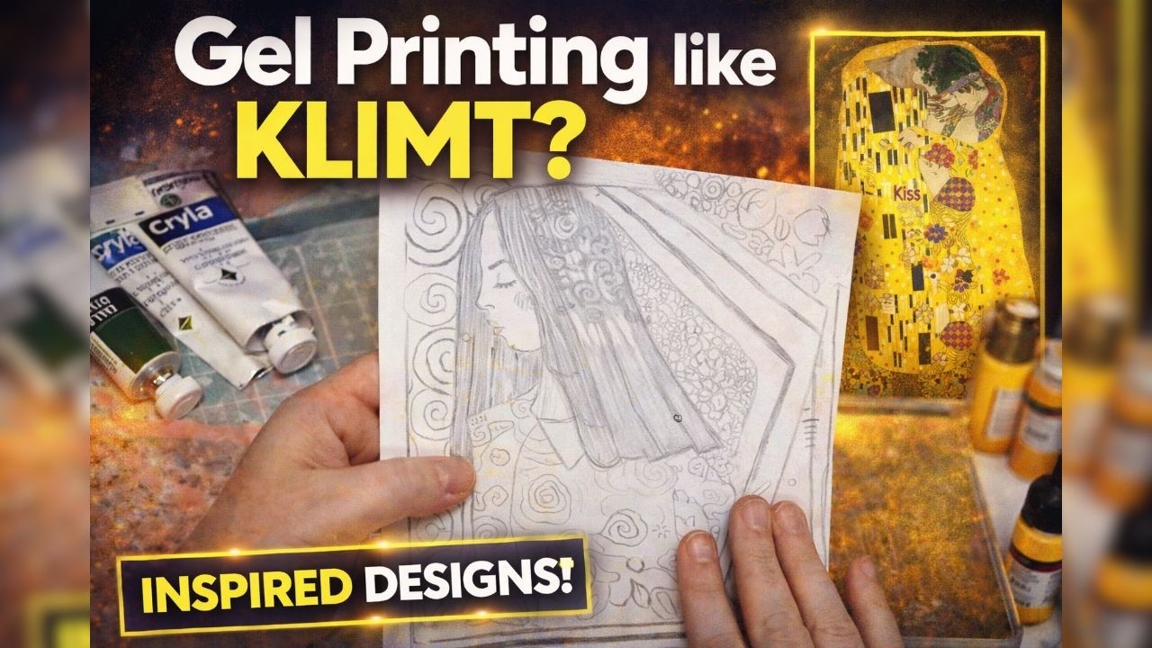 I Tried Making Klimt Art with a Gelli Plate!