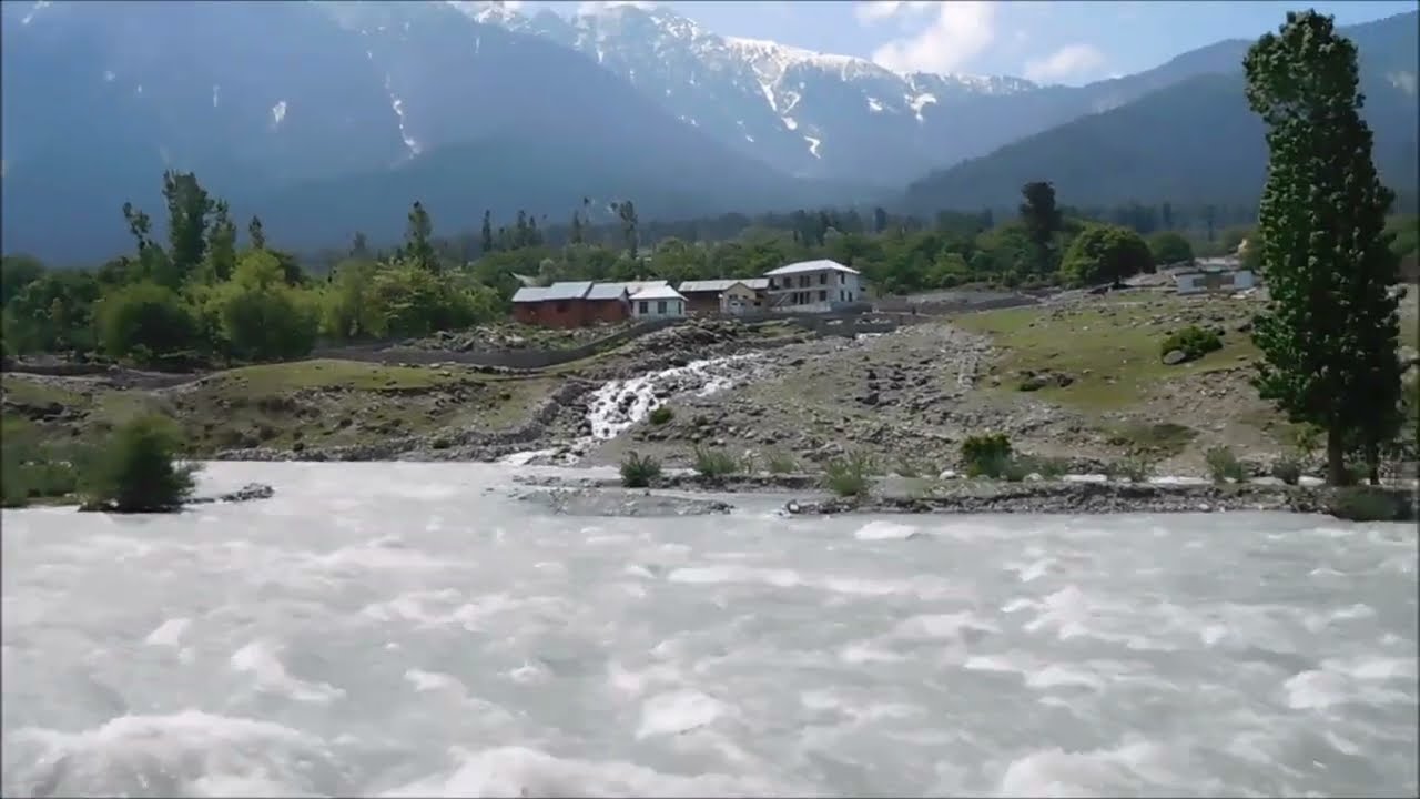 Indus( Sindhu ) river's beautiful river bank view(NH1 highway) - Kashmir(Heaven on earth), India