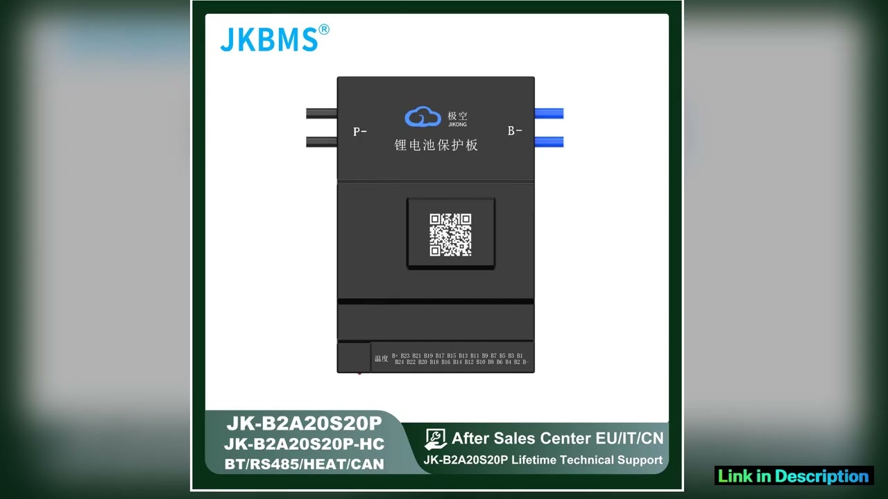 JKBMS JIKONG B2A20S20P BMS 2A BALANCE CURRENT BMS 200A BT 36V 48V 60V LiIon LTO 18650 Battery Lifep