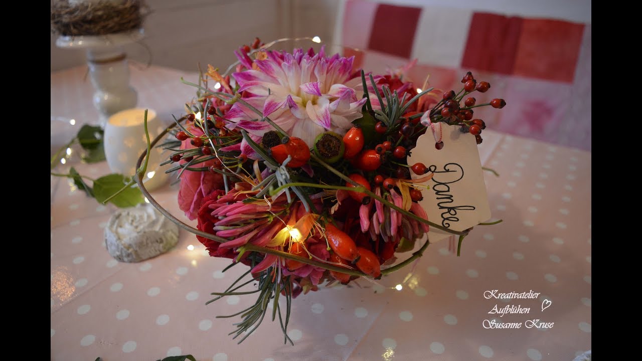 DIY: Ein blumiges Mitbringsel - Dekoidee  - Blumengesteck