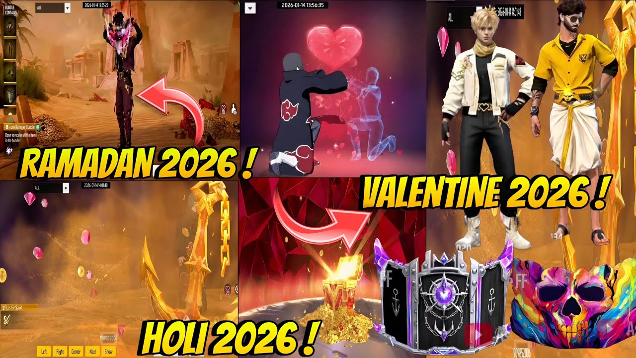 FREE RAMADAN + HOLI + VALENTINE ITEMS?! 🥳🤯 OB52 RAMADAN, HOLI & VALENTINE ALL ITEMS REVEALED