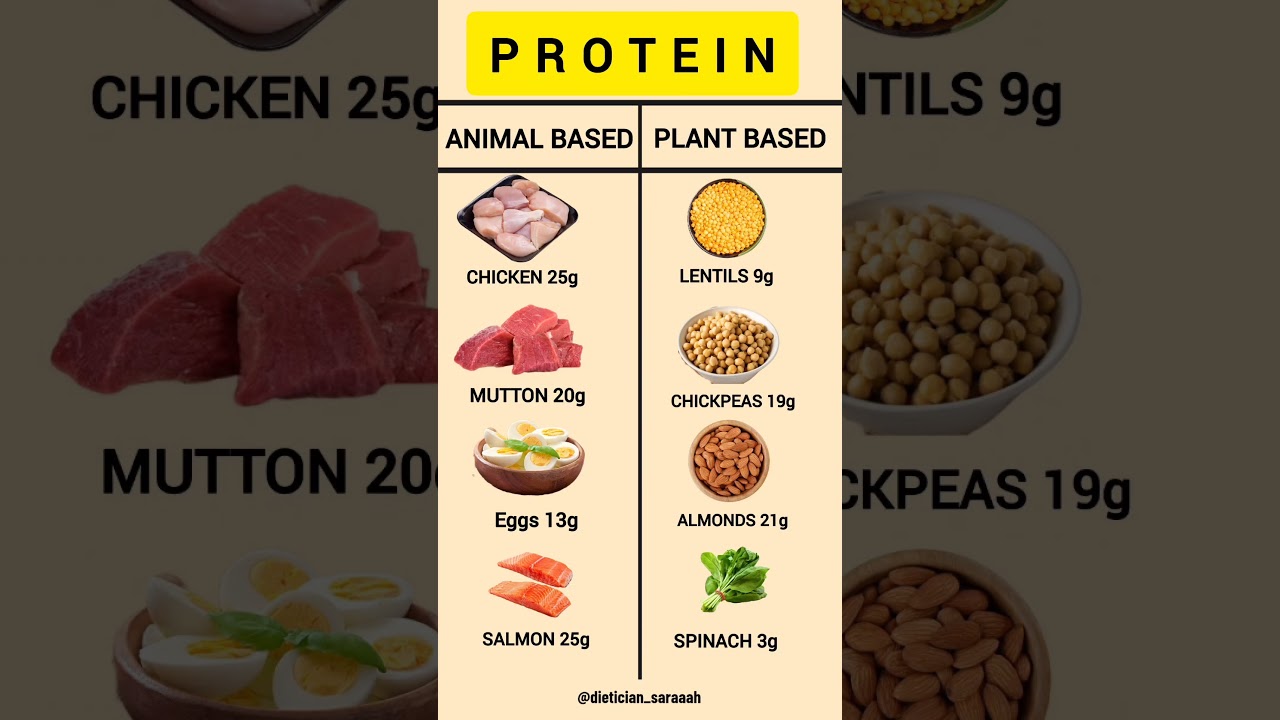 Plant vs Animal Protein | Which One is Better? 🍗🥦 #healthylifestyle #healthyeating #diettips