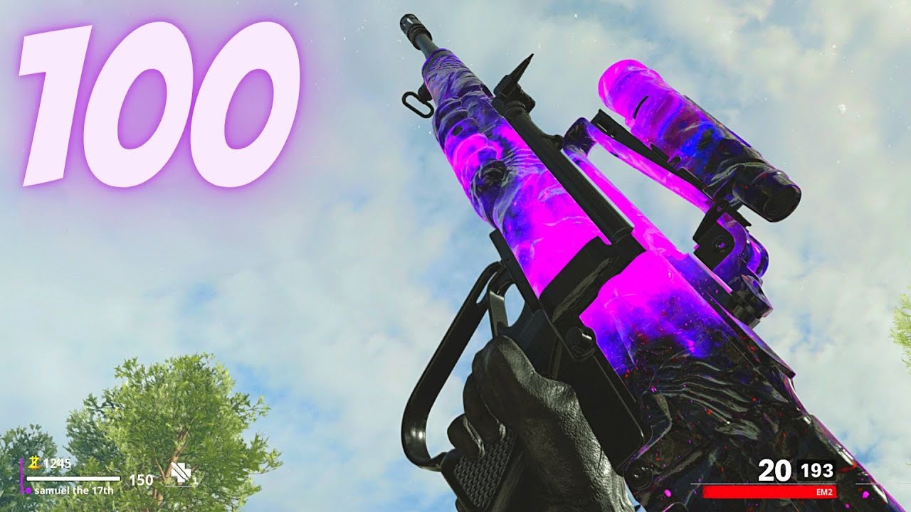 NEW Overpowered EM2 Only Round 100 In Cold War Zombies