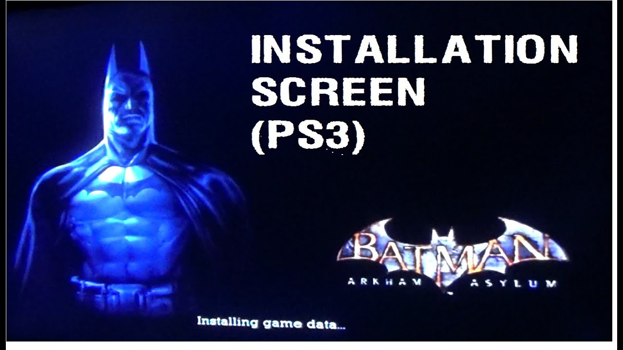 Batman Arkham Asylum Scary PS3 Installation screen & slideshow with Joker laugh