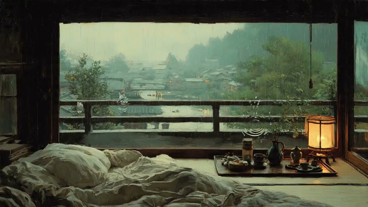 Cozy Bedroom Ambience with Gentle Rain for Stress Relief and Calm Vibes Peace Rest 🌧️