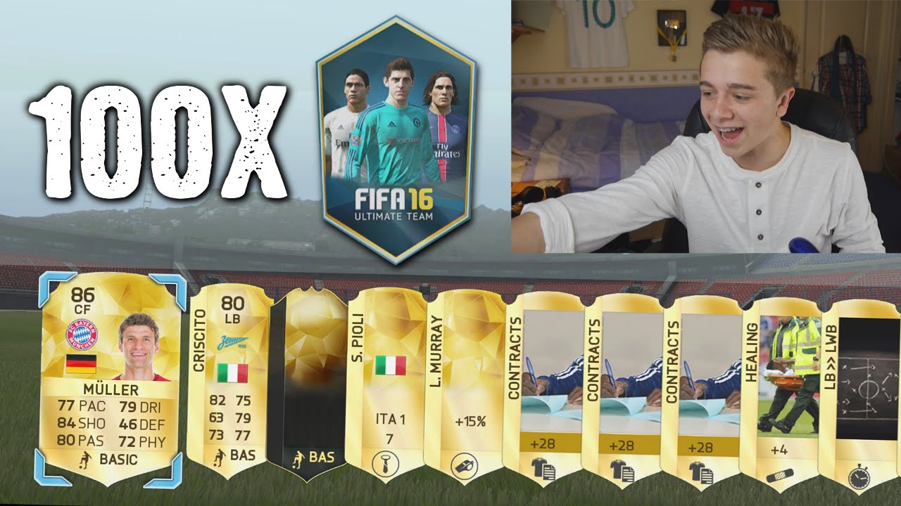 FIFA 16 - OPENING 100 JUMBO PACKS