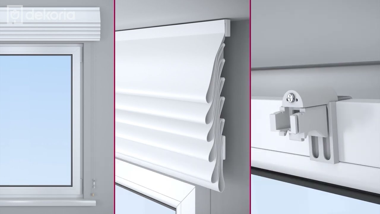 Montáž římské rolety na liště se šnůrkovým ovládáním
