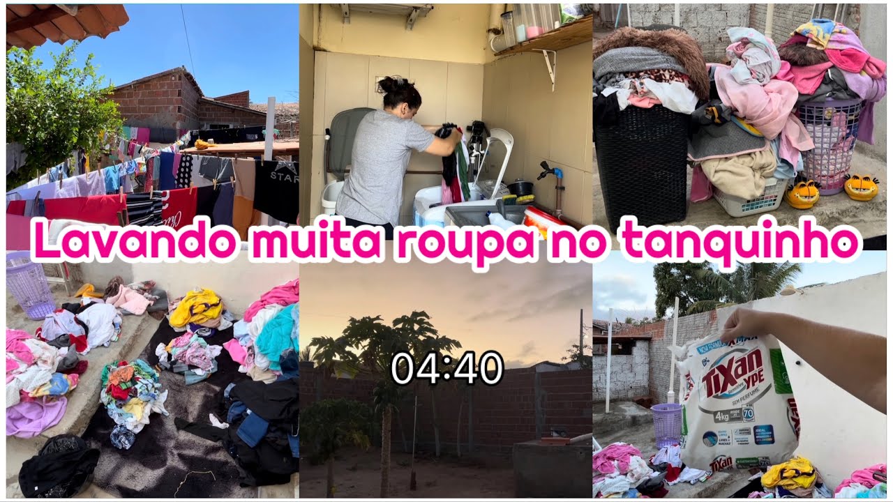 ACORDEI AS 4 DA MANHÃ PRA LAVAR MUITA ROUPA NO TANQUINHO! 16 dias sem lavar, juntou 3 baldes enormes