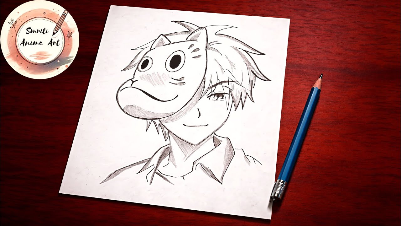 how to draw gin | easy anime boy drawing | How to draw Gin (Hotarubi no Mori e) | anime boy
