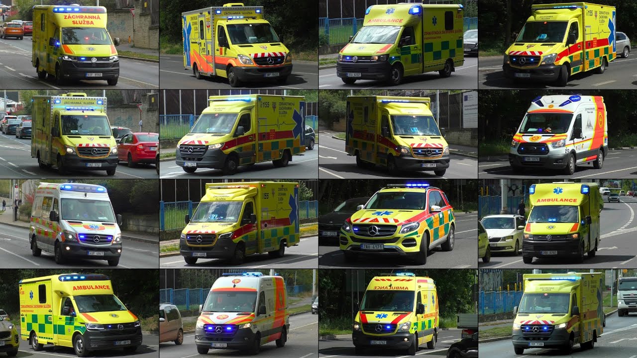 Sanitky do Fakultní nemocnice Motol v Praze - Emergency Service Responding Motol Hospital in Prague!
