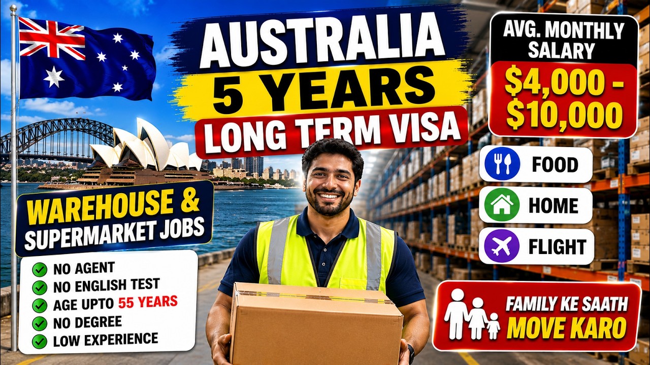 Australia 🇦🇺 5 Years Visa | Warehouse & Supermarket Jobs | Australia Visa For Indians