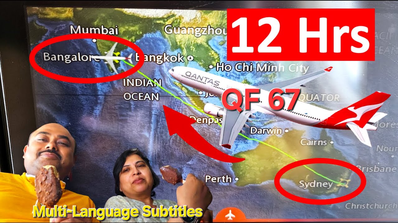 Qantas QF67 A330 – 12-Hour Sydney to Bangalore Full Flight Review ✈️