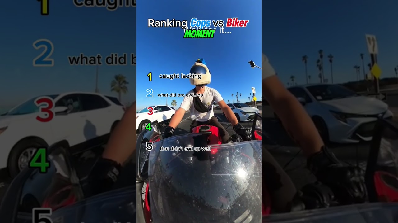 Funny bikers vs cops moments #motorcycle #usa