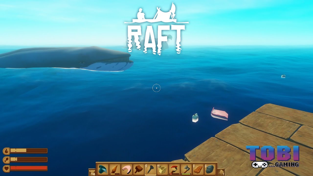 Raft: Tui đã gặp được chú cá voi thân thiện khi đang lên đên ngoài biển