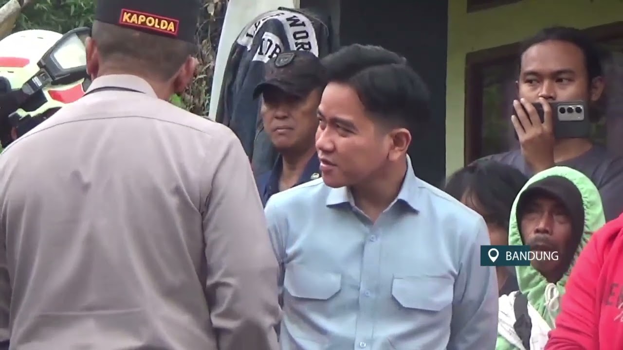 WAPRES GIBRAN TINJAU LOKASI BENCANA LONGSOR CISARUA