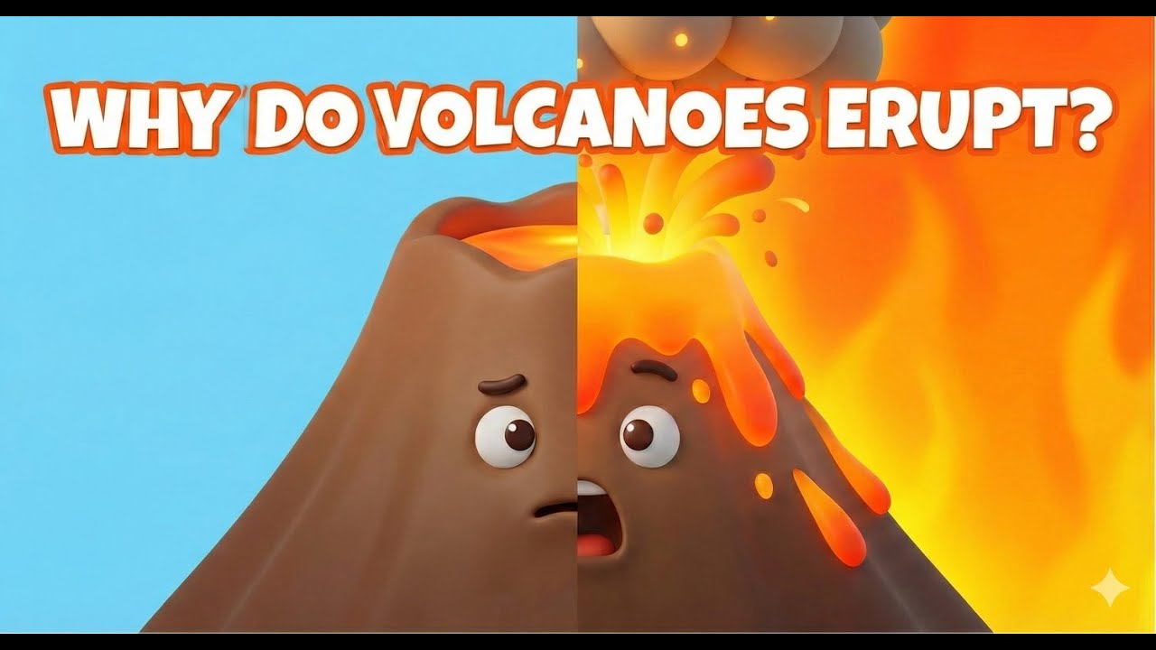 Why Do Volcanoes Erupt? | Fun Science Animation for Kids|Brainy Kidz TV